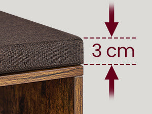 Banc à Chaussures avec Assise Rembourrée – 9 Compartiments
