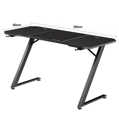Bureau Gaming 120 cm – LED, Prises Intégrées & USB