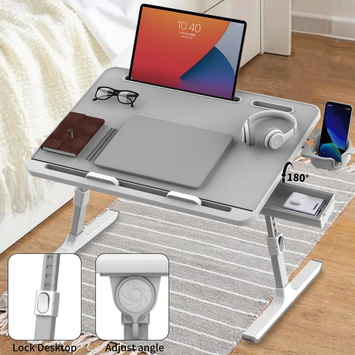 Tablette pour Ordinateur Portable Réglable – Pliable & Ergonomique