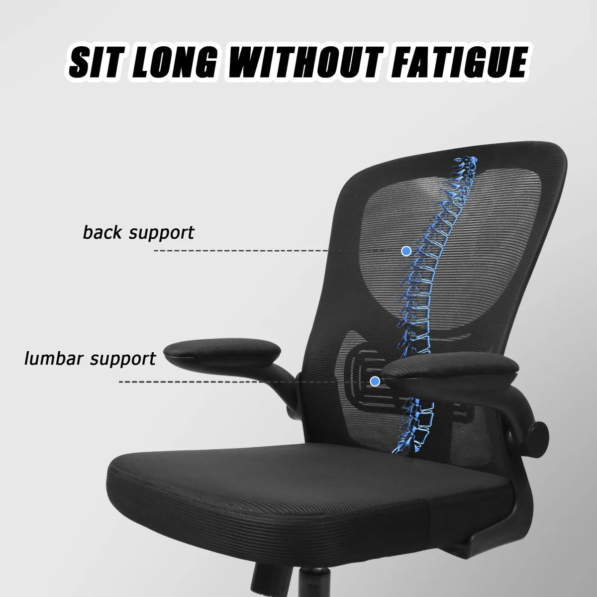 Chaise de Bureau Ergonomique – Maille Respirante & Soutien Lombaire