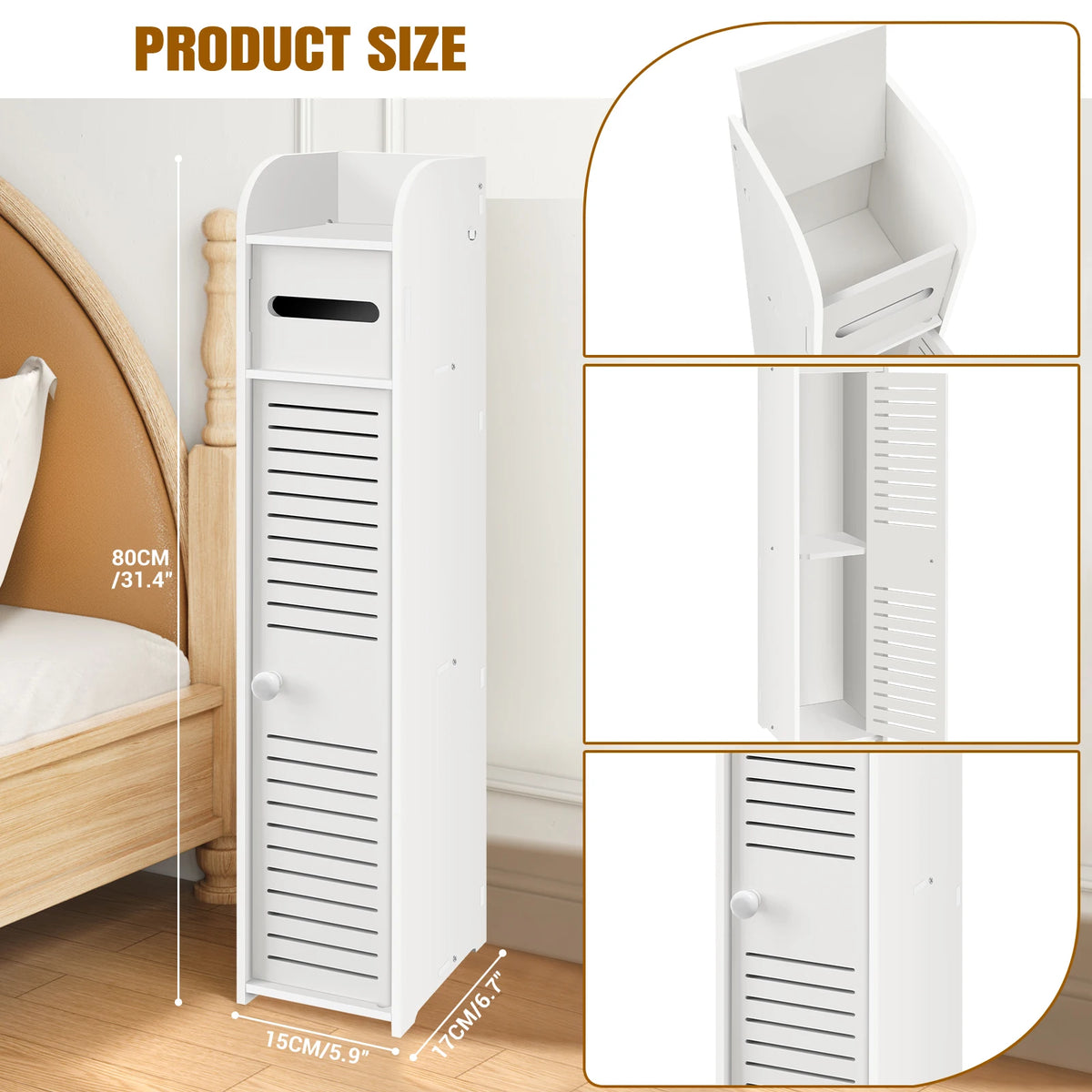Meuble de Rangement de Salle de Bain – Compact & Gain de Place