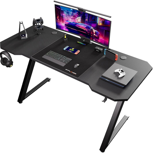 Bureau Gaming 120 cm – LED, Prises Intégrées & USB