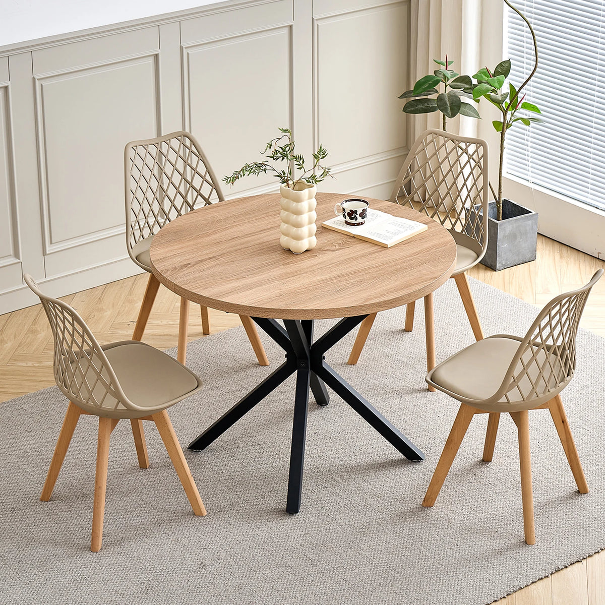 Lot de 6 Chaises de Salle à Manger – Style Nordique & Assise Rembourrée
