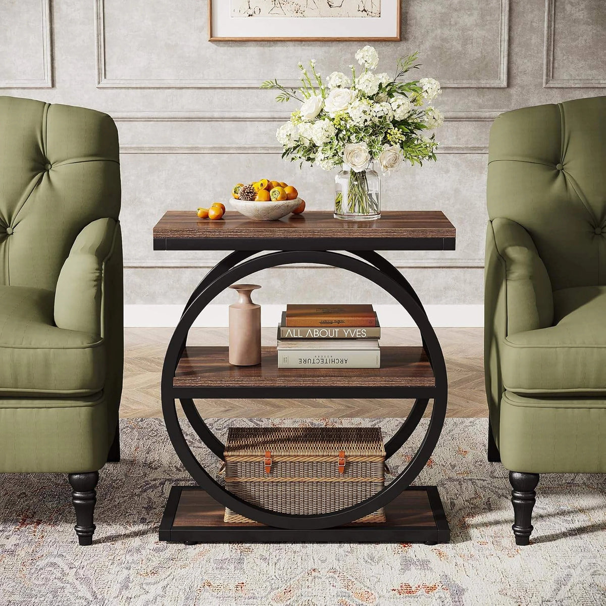 Table Console Industrielle à 4 Niveaux – Rangement & Design Moderne