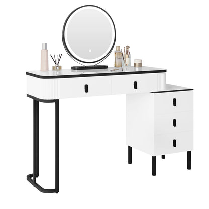 Coiffeuse avec Miroir LED – Design Moderne