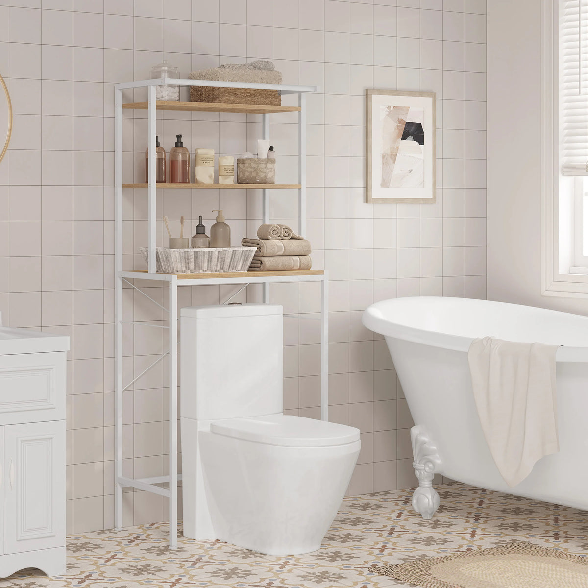 Étagère au-Dessus du Lave-Linge – Rangement Salle de Bain & WC