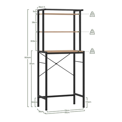 Étagère au-Dessus du Lave-Linge – Rangement Salle de Bain & WC