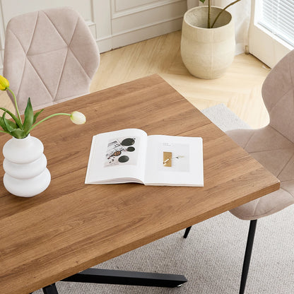 Table à Manger 140 × 80 cm – Design Moderne & Pieds Métal