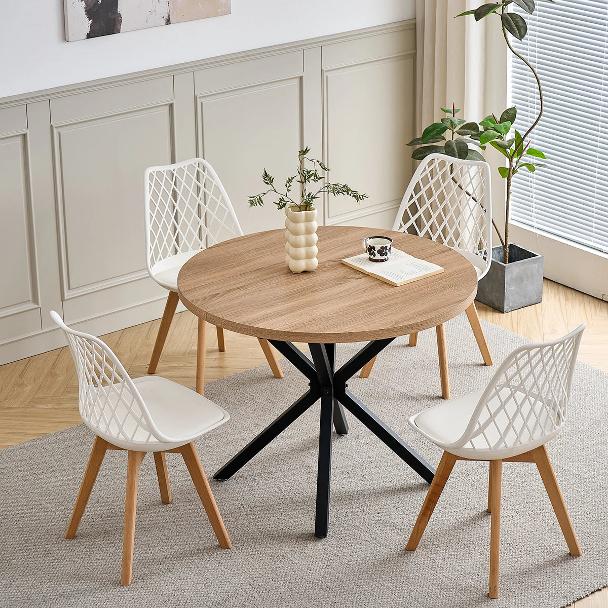 Lot de 6 Chaises de Salle à Manger – Style Nordique & Assise Rembourrée