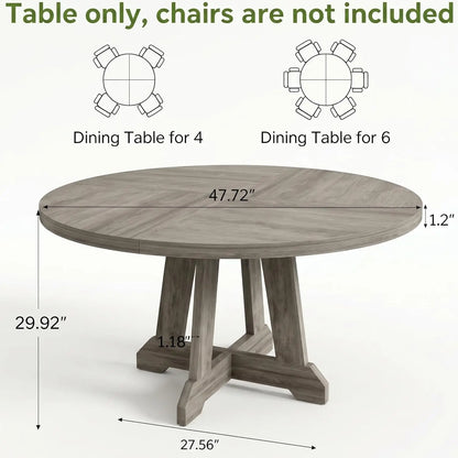 Table à Manger Ronde 119 cm – Design Moderne en Bois