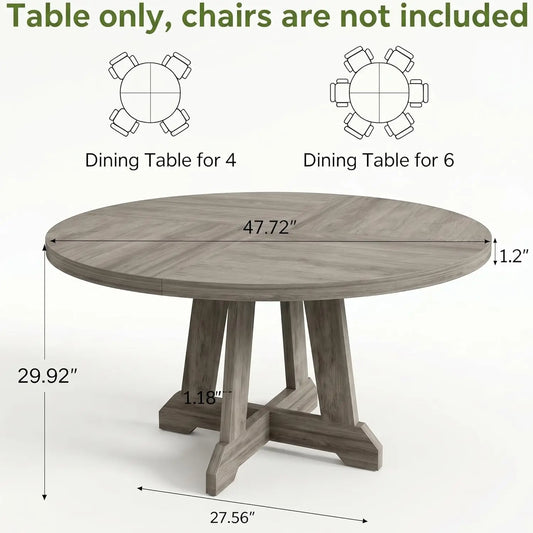 Table à Manger Ronde 119 cm – Design Moderne en Bois