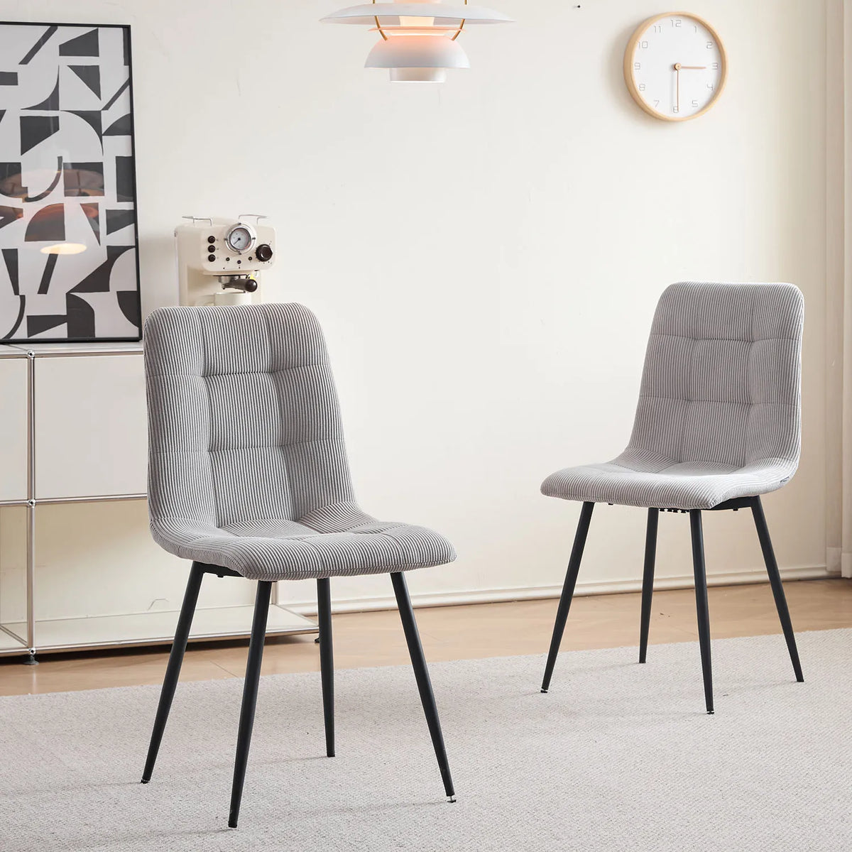Chaises de Salle à Manger en Velours Côtelé – Lots de 2, 4 ou 6