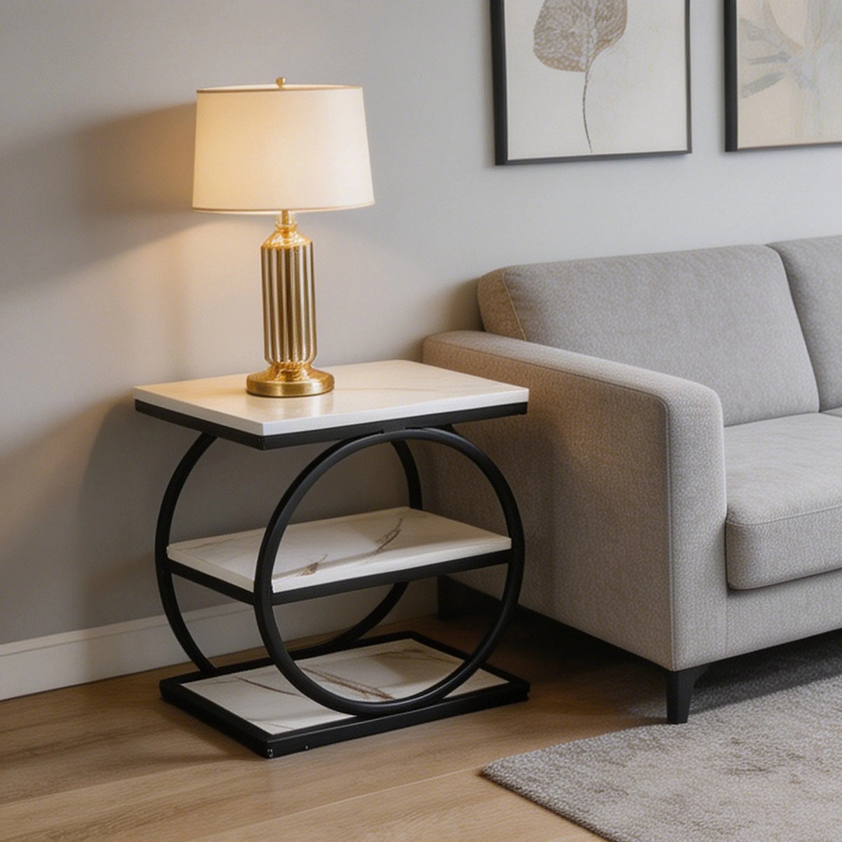 Table Console Industrielle à 4 Niveaux – Rangement & Design Moderne