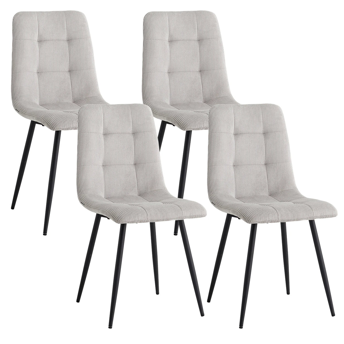 Chaises de Salle à Manger en Velours Côtelé – Lots de 2, 4 ou 6