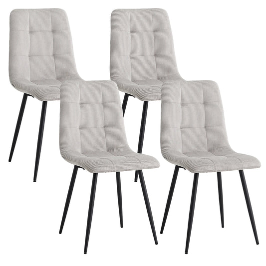 Chaises de Salle à Manger en Velours Côtelé – Lots de 2, 4 ou 6