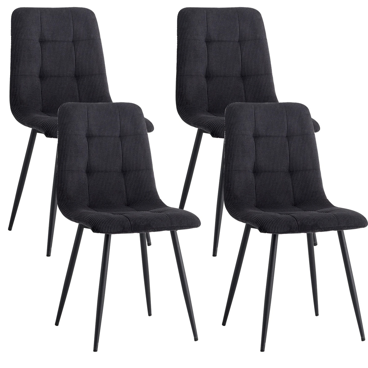 Chaises de Salle à Manger en Velours Côtelé – Lots de 2, 4 ou 6
