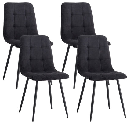 Chaises de Salle à Manger en Velours Côtelé – Lots de 2, 4 ou 6
