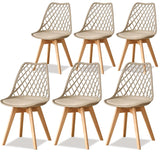 Lot de 6 Chaises de Salle à Manger – Style Nordique & Assise Rembourrée