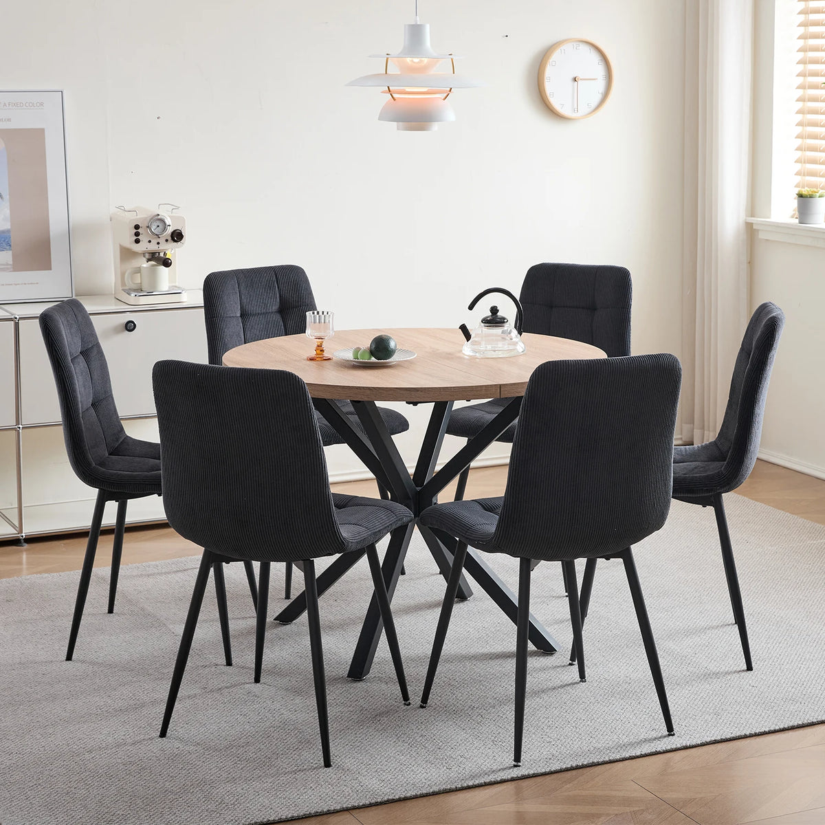 Chaises de Salle à Manger en Velours Côtelé – Lots de 2, 4 ou 6