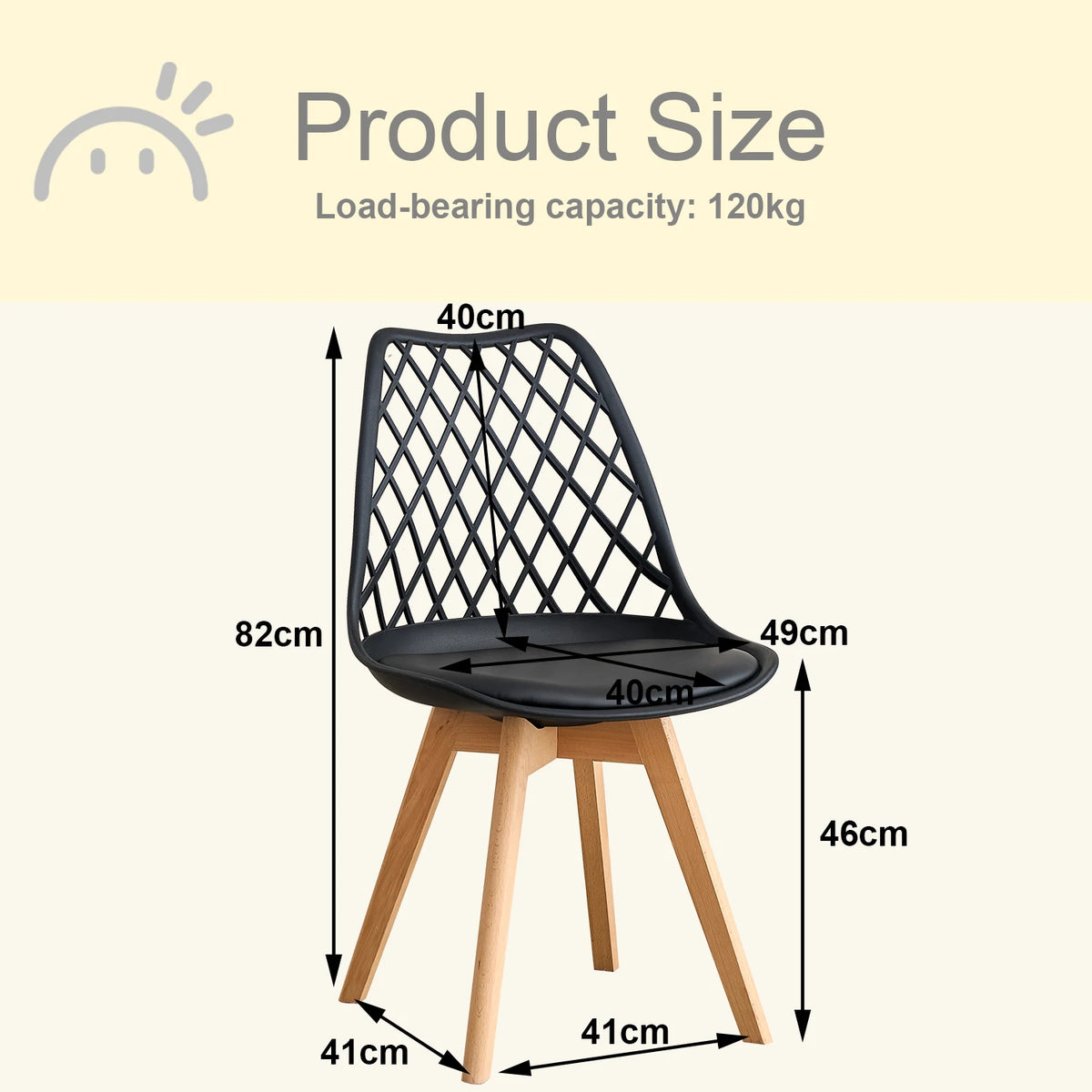 Lot de 6 Chaises de Salle à Manger – Style Nordique & Assise Rembourrée