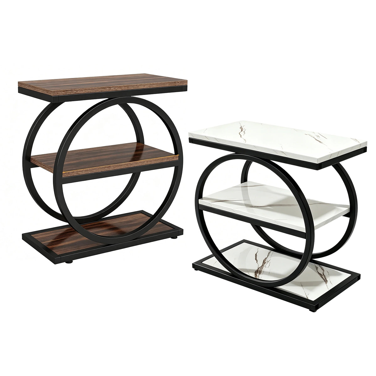 Table Console Industrielle à 4 Niveaux – Rangement & Design Moderne