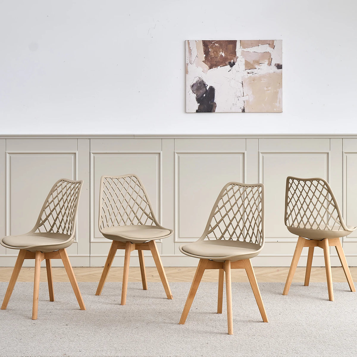 Lot de 6 Chaises de Salle à Manger – Style Nordique & Assise Rembourrée