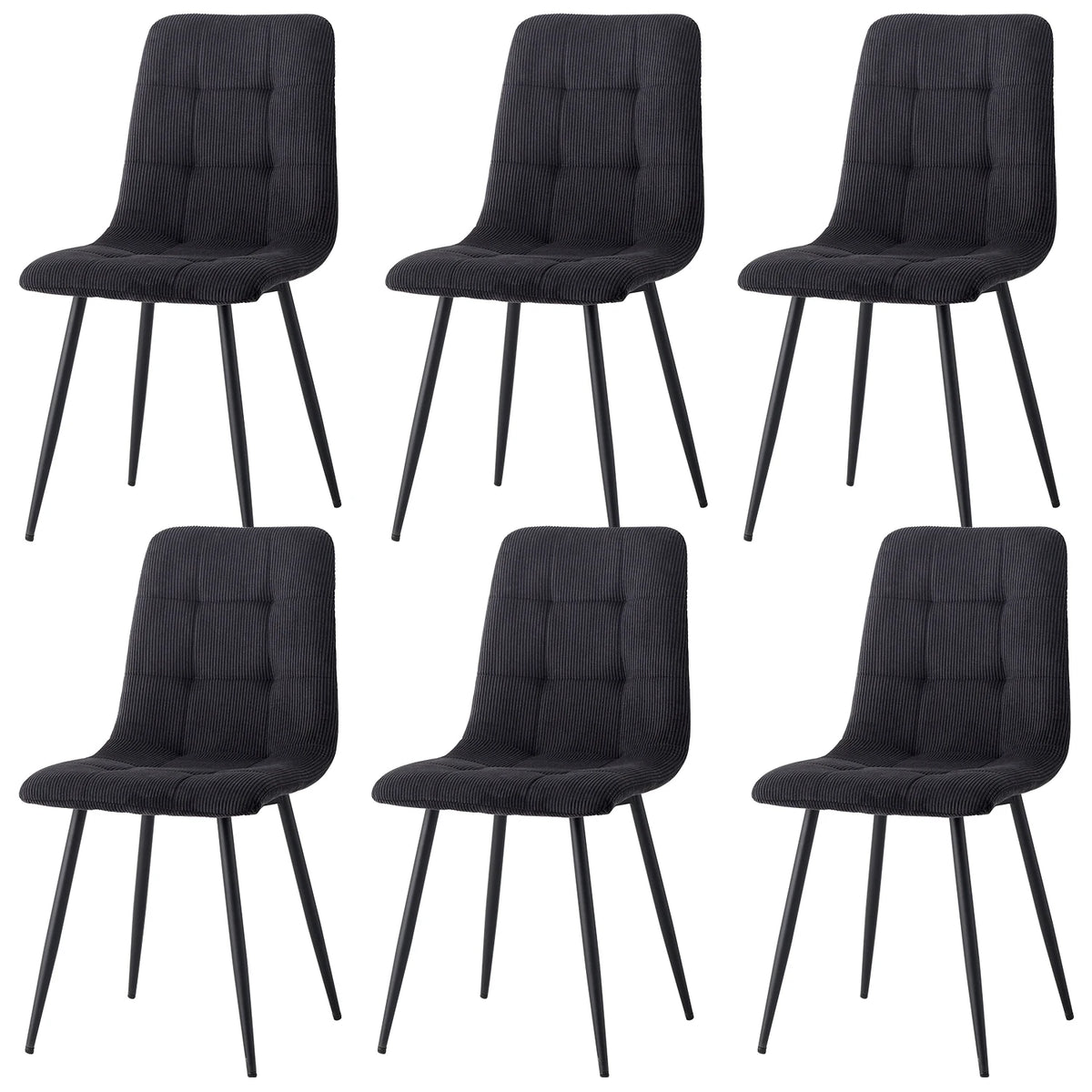 Chaises de Salle à Manger en Velours Côtelé – Lots de 2, 4 ou 6