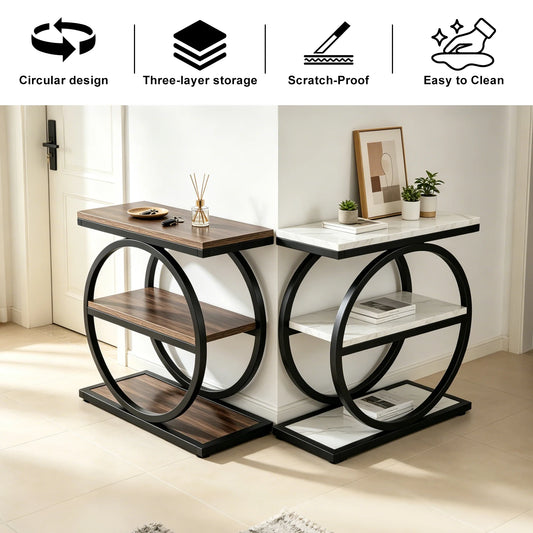 Table Console Industrielle à 4 Niveaux – Rangement & Design Moderne