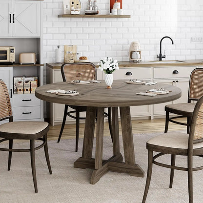 Table à Manger Ronde 119 cm – Design Moderne en Bois