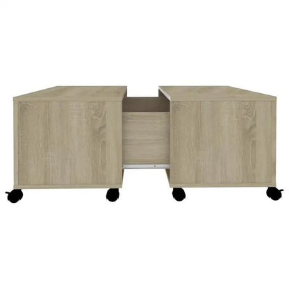 Table Basse Moderne Effet Chêne Sonoma 75 × 75 × 38 cm – Design Élégant & Contemporain