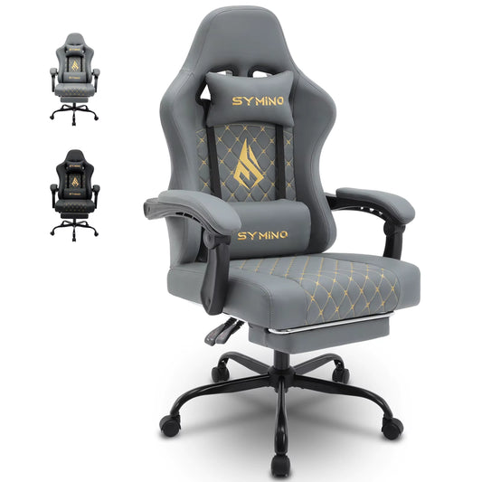 Fauteuil Gaming – Confort Ergonomique, Repose-Pieds & Accoudoirs Réglables