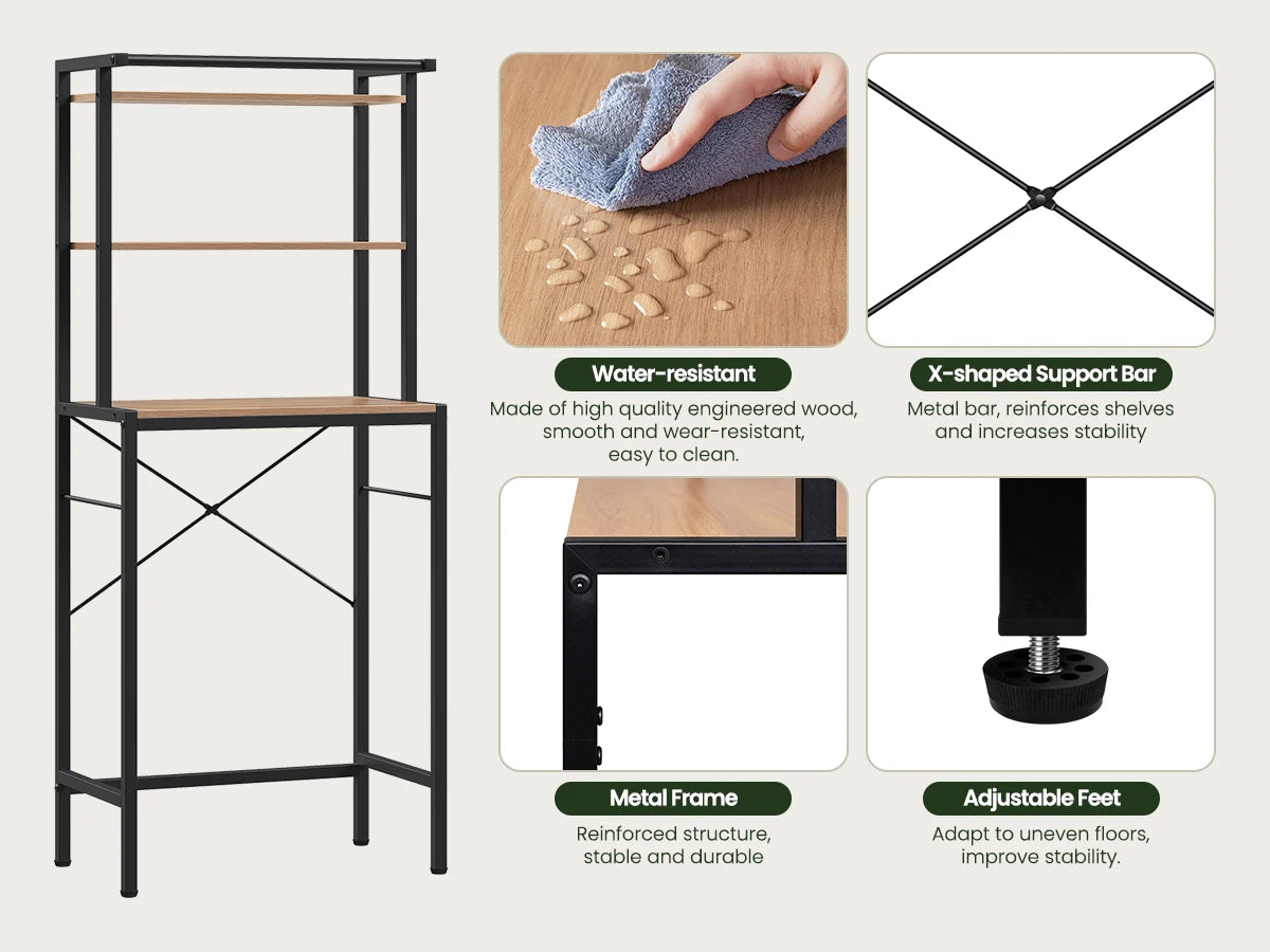 Étagère au-Dessus du Lave-Linge – Rangement Salle de Bain & WC