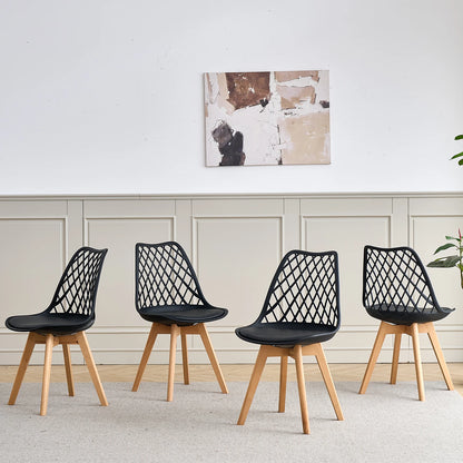 Lot de 6 Chaises de Salle à Manger – Style Nordique & Assise Rembourrée