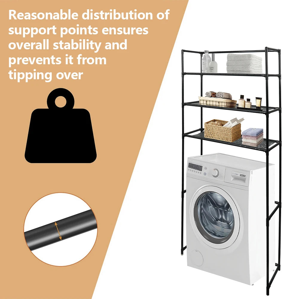 Étagère 3 Niveaux pour Lave-Linge & Sèche-Linge – Gain de Place