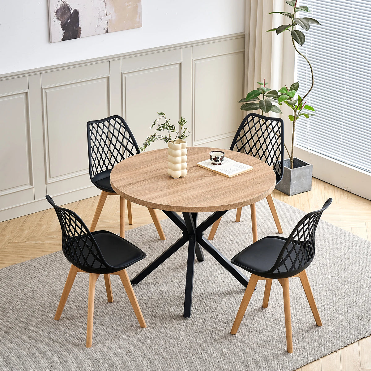 Lot de 6 Chaises de Salle à Manger – Style Nordique & Assise Rembourrée