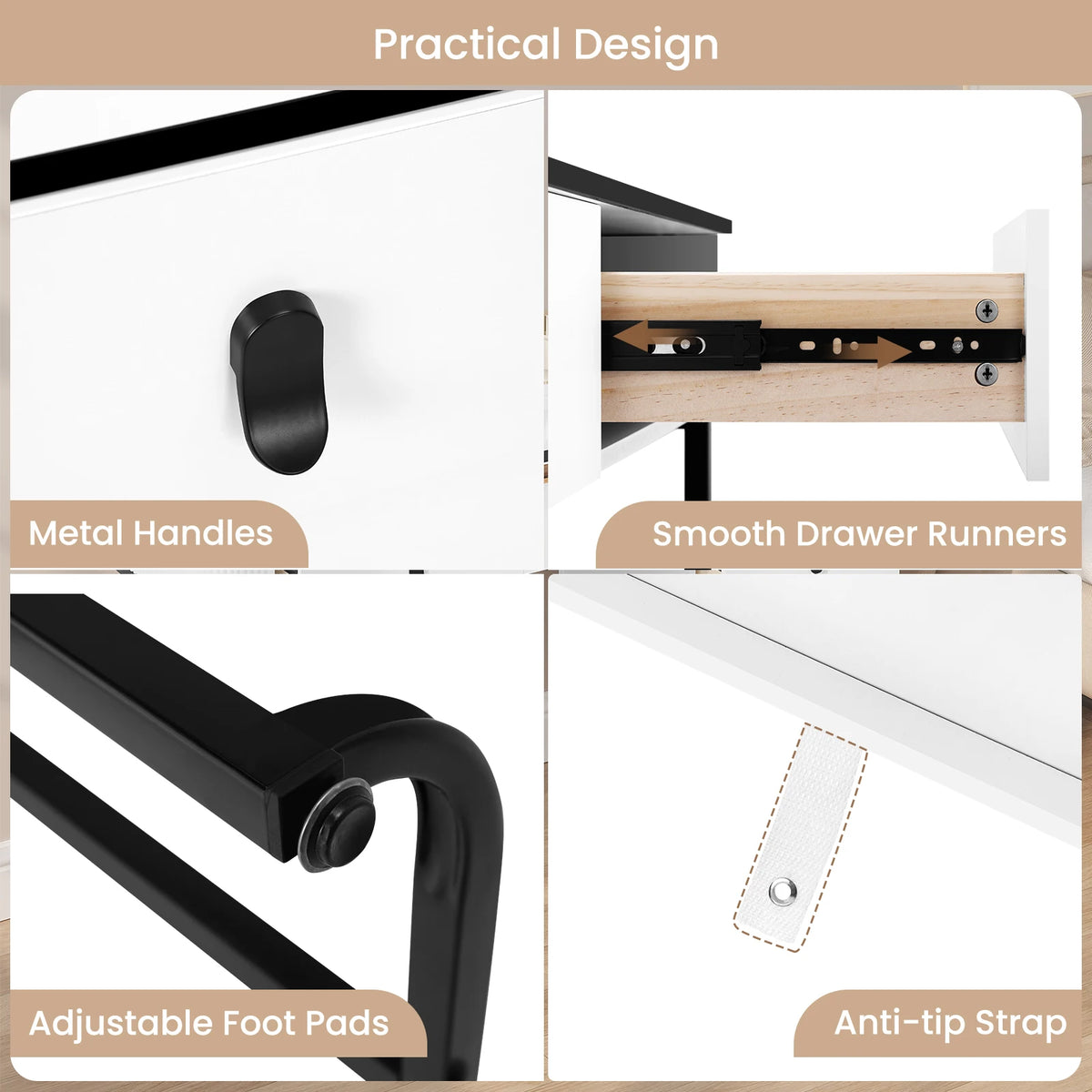Coiffeuse avec Miroir LED – Design Moderne