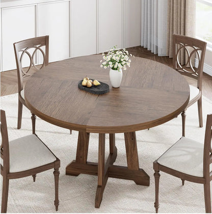 Table à Manger Ronde 119 cm – Design Moderne en Bois