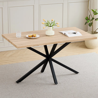 Table à Manger 140 × 80 cm – Design Moderne & Pieds Métal