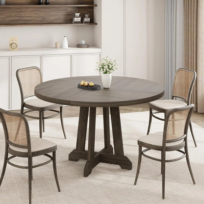 Table à Manger Ronde 119 cm – Design Moderne en Bois