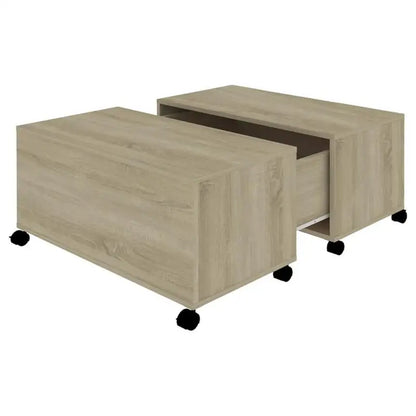 Table Basse Moderne Effet Chêne Sonoma 75 × 75 × 38 cm – Design Élégant & Contemporain