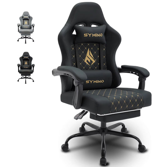 Fauteuil Gaming – Confort Ergonomique, Repose-Pieds & Accoudoirs Réglables