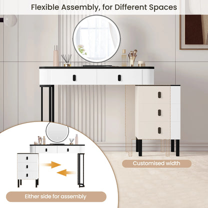 Coiffeuse avec Miroir LED – Design Moderne