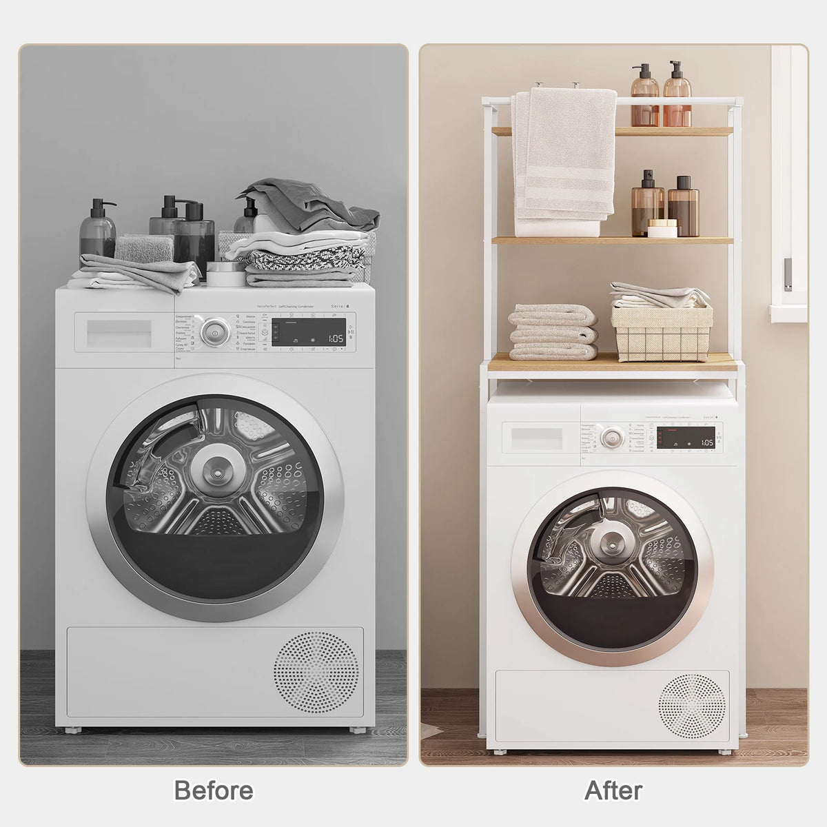 Étagère au-Dessus du Lave-Linge – Rangement Salle de Bain & WC