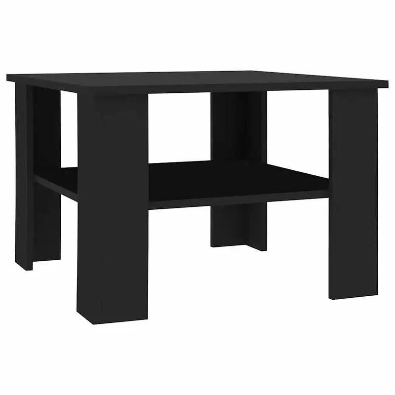 Table Basse Moderne Noire 60 × 60 × 42 cm – Design Élégant & Contemporain