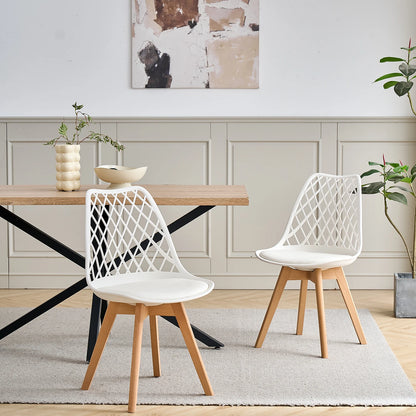 Lot de 6 Chaises de Salle à Manger – Style Nordique & Assise Rembourrée
