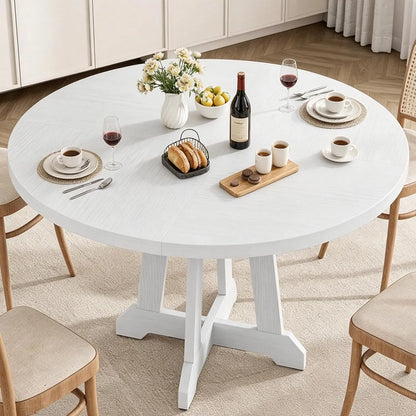 Table à Manger Ronde 119 cm – Design Moderne en Bois