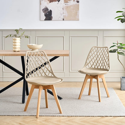 Lot de 6 Chaises de Salle à Manger – Style Nordique & Assise Rembourrée