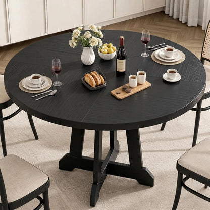 Table à Manger Ronde 119 cm – Design Moderne en Bois