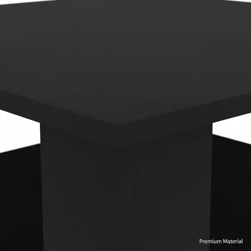 Table Basse Moderne Noire 60 × 60 × 42 cm – Design Élégant & Contemporain