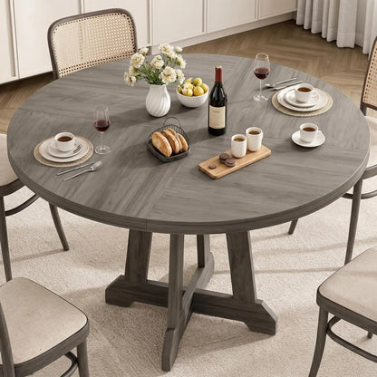 Table à Manger Ronde 119 cm – Design Moderne en Bois